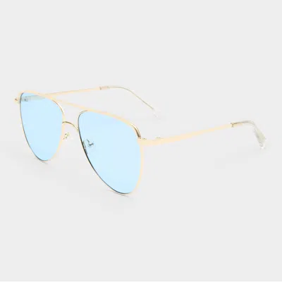 Le Specs The Duke 57mm Aviator Sunglasses In Gold