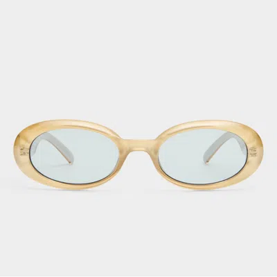 Le Specs Work It 53mm Oval Sunglasses In Animal Print