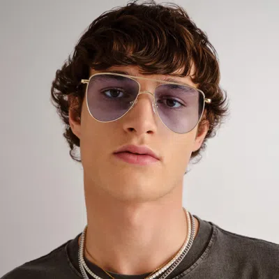 Le Specs The Duke 57mm Aviator Sunglasses In Gold