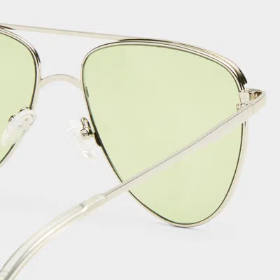 Le Specs The Duke 57mm Aviator Sunglasses In Silver