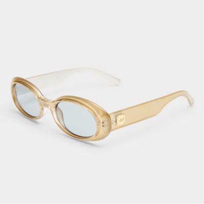 Le Specs Work It 53mm Oval Sunglasses In Animal Print