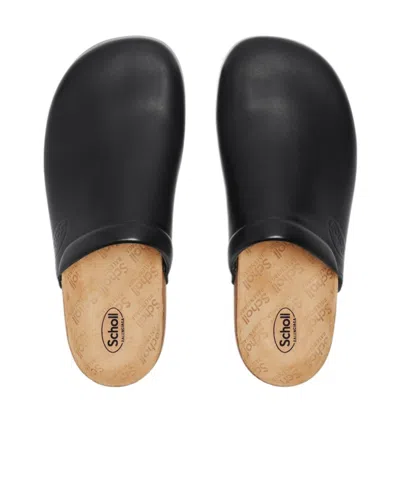 Balenciaga Men Leather Mules With Cork Insole In Black
