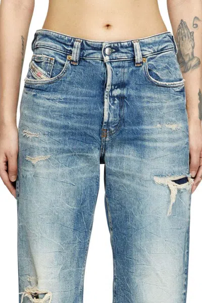 Diesel 1988 D-ark Tapered Jeans In Blue