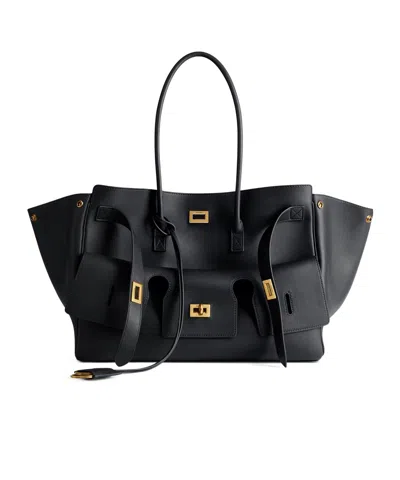 Balenciaga All Day Croco Leather Shoulder Bag