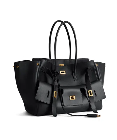 Balenciaga All Day Croco Leather Shoulder Bag