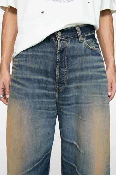 Acne Studios Mens Rocka Straight-leg Denim Jeans Dark Blue