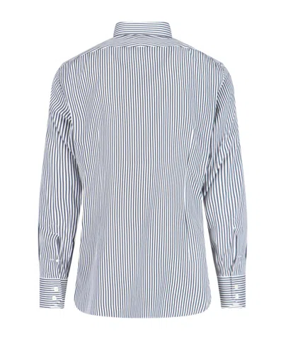 Tom Ford Striped Pattern Button-down Collar Long Sleeves Shirt In Multi