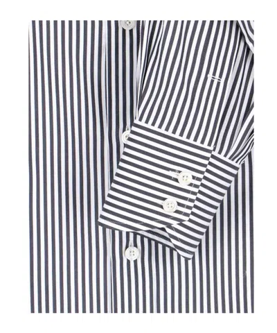 Tom Ford Striped Pattern Button-down Collar Long Sleeves Shirt In Multi