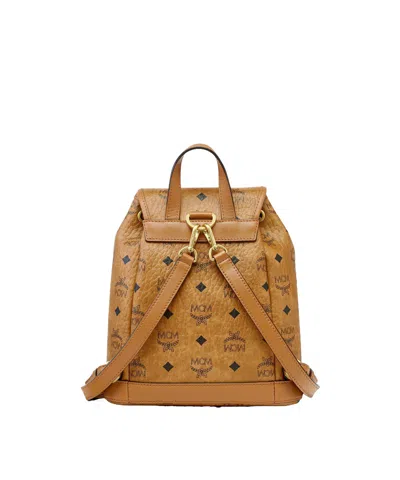 Mcm Straps Detail Hardware Pockets Handle In Brown