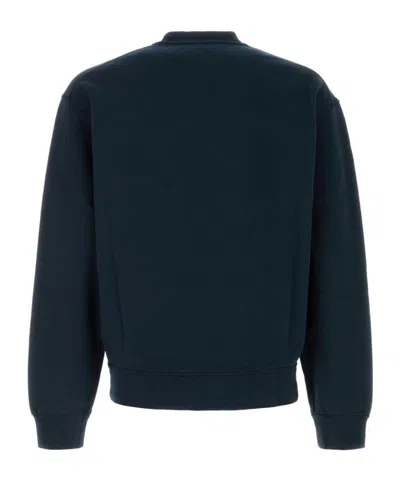 Dsquared2 Washed Grey Sweatshirt With Logo In Blue
