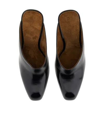 Khaite Colt Calfskin Stiletto Mules In Black