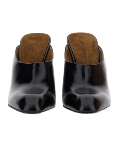 Khaite Colt Calfskin Stiletto Mules In Black