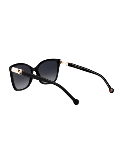 Carolina Herrera Her 56mm Gradient Rectangular Sunglasses In Black