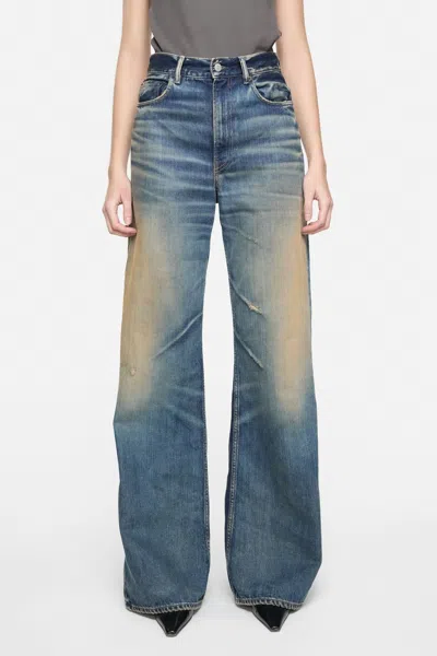 Acne Studios 2023 Rocka Low Waist Wide Jeans In Blue