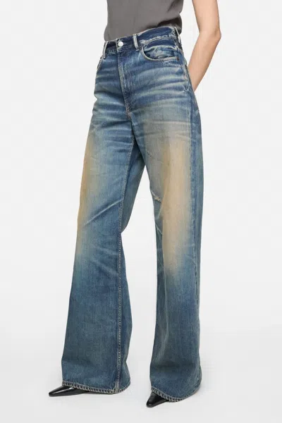 Acne Studios 2023 Rocka Low Waist Wide Jeans In Blue