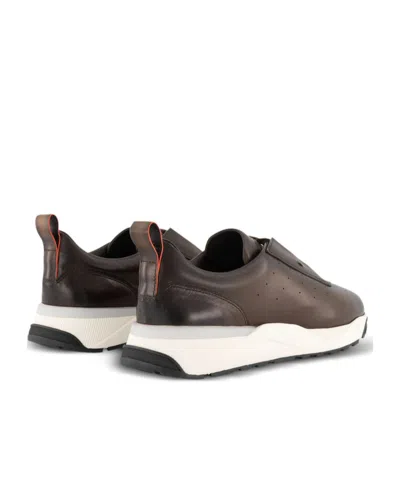 Santoni Sneakers Brown In Brown