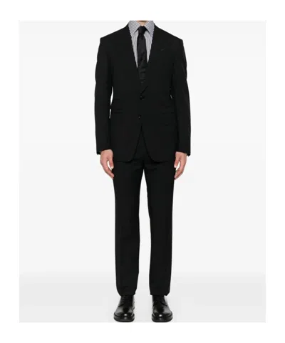 Tom Ford Shelton Single-breasted Wool Suit Clothing In Black