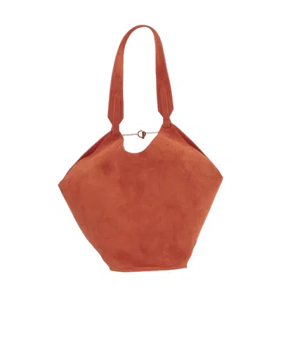Khaite Orange Lotus Small Tote