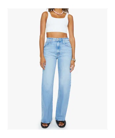 Mother The Ditcher Hover Cropped Jeans In Blue