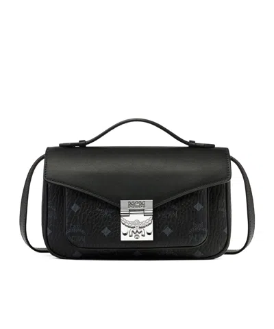 Mcm Tracy Crossbody In Visetos Leather Mix