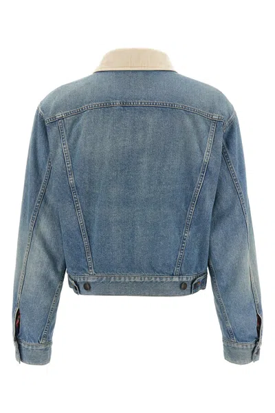 The Row Collared Jacket With Chest Pockets And Long Sleeves In Blue