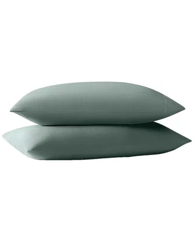 Truly Soft Green Solid Pillowcase Pair