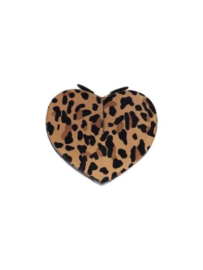 Alaïa Alaia Le Coeur Bag In Leopard-print Calf Hair Women In Black
