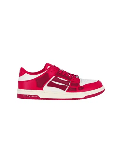Amiri Low Top Sneakers Contrast Panels In Red