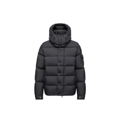 Moncler Long Little Down Jacket With Square Quilting And Hood