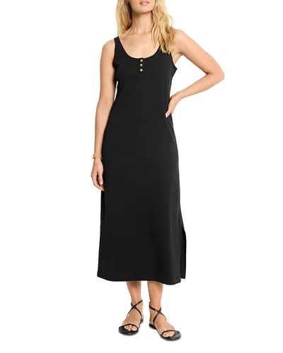 Nzt By Nic+zoe Henley Midi Tank Dress In Black