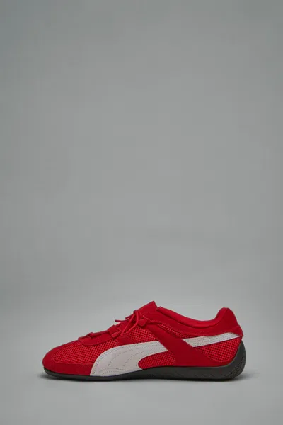 Puma 'speedcat' Red Sneakers With Logo Print On The Side And Logo Lettering On The Side In Leather Unisex In Red
