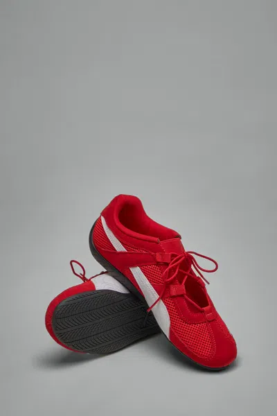 Puma 'speedcat' Red Sneakers With Logo Print On The Side And Logo Lettering On The Side In Leather Unisex In Red