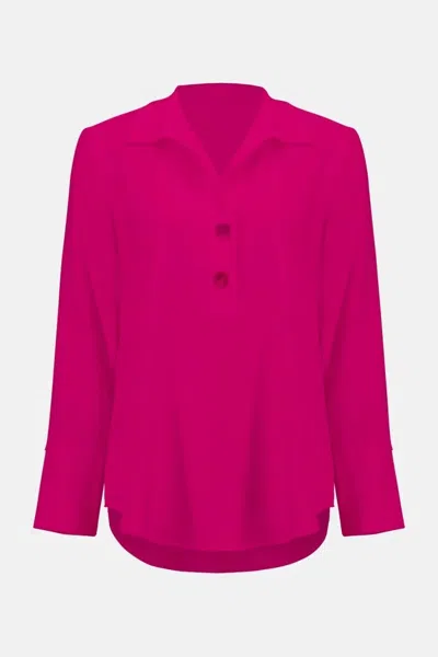 Joseph Ribkoff Gauze Straight Top In Geranium