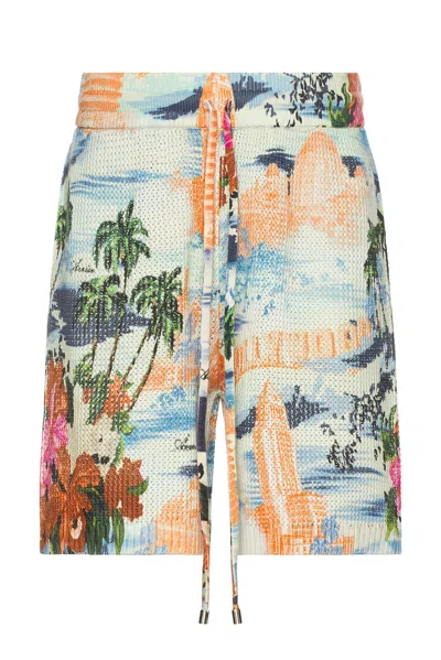 Amiri Cityscape Printed Drawstring Shorts
