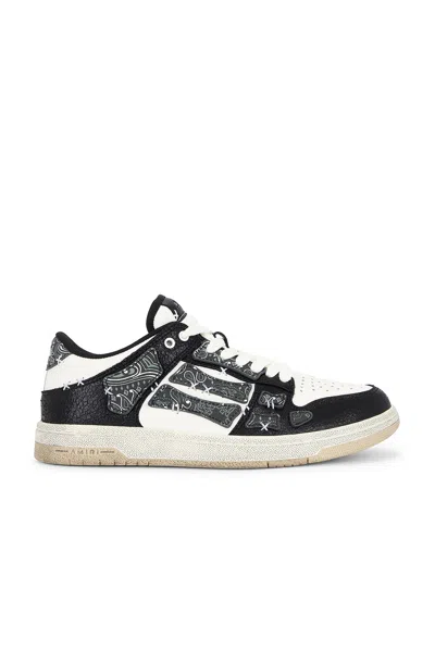 Amiri Men's Bandana Skeleton Top Low Sneakers In Black