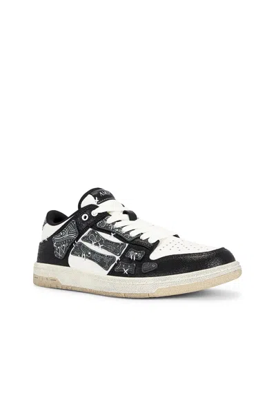 Amiri Men's Bandana Skeleton Top Low Sneakers In Black