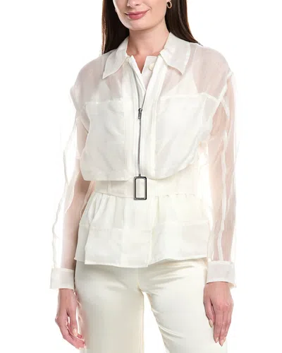 3.1 Phillip Lim Organza Silk Top In White