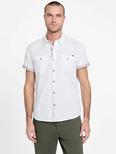 Guess Factory Andy Pocket Shirt In White
