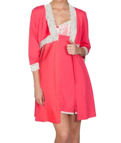 Twelve Eighty Eight Giselle Short Robe In Rouge