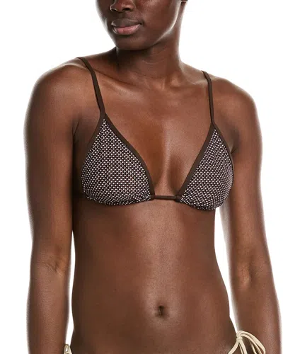 Weworewhat Cooper Bikini Top In Black