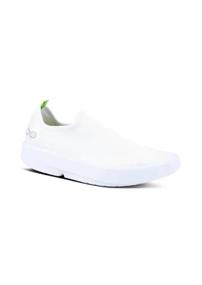 Oofos Women's Oomg Eezee Low Canvas Slip-on Shoes In White