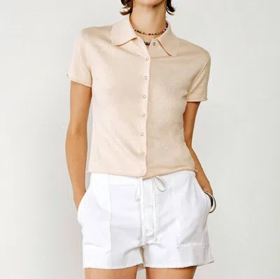 Re/done Conway Polo In Light Pink