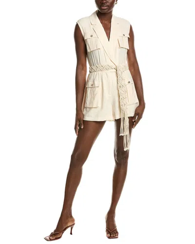 Ramy Brook Lela Romper In Rattan In Nude