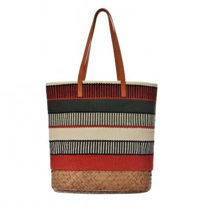 Guadalupe Design Mykonos Tote Bag In Rust Multi