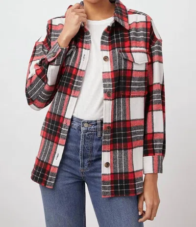 Rails Turner Jacket In Ivory Crimson