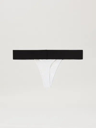 Palm Angels Logo Band Thong In White