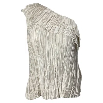 Ulla Johnson Ravenna One-shoulder Blouse In White Polyester