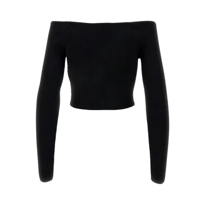 Diesel Red Top Cropped M-vera-ls In Black