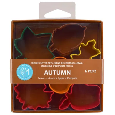R & M International Mini Autumn Color 6 Piece Cookie Cutter Set
