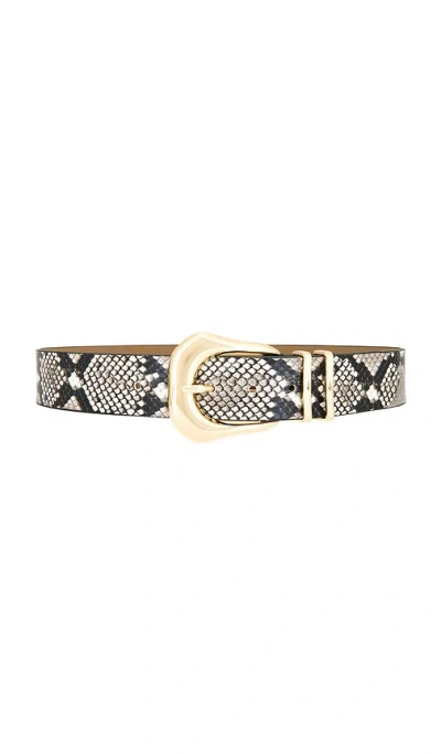 B-low The Belt Milan Python Print Leather Belt In Neutral